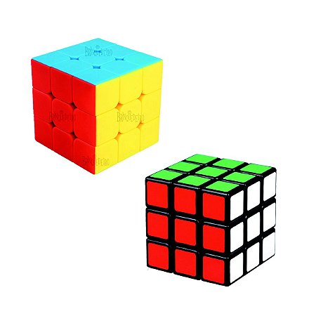 Cubo Mágico Profissional 3x3x3 Stickerless e 3x3x3 Clássico