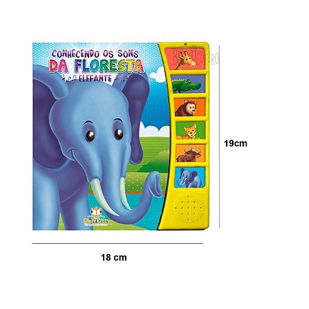 Livro Infantil Conhecendo os Sons da Floresta Elefante