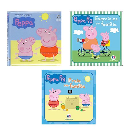 Kit 3 Livros de Banho Bebê Peppa Pig