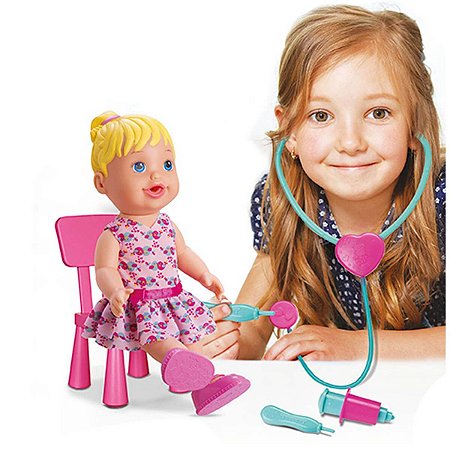 Boneca Doutora Loira Com Acessórios Diver Toys