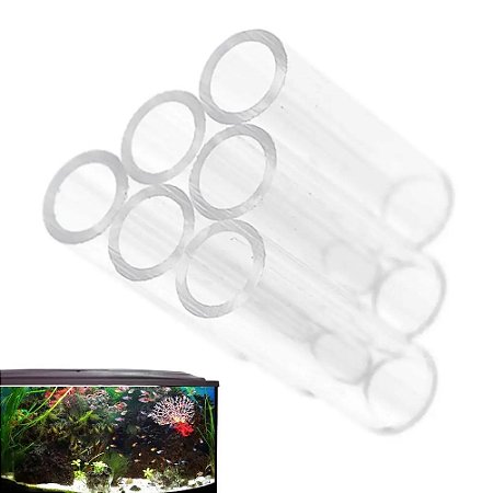 Tubo Acrílico (peq.) Enfeite Decoração Aquário Camarão Peixe
