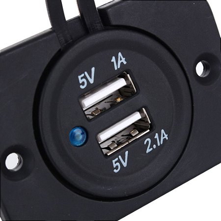 Tomada Soquete Saída Usb  12v P 5v  Barco Lancha Carro Moto