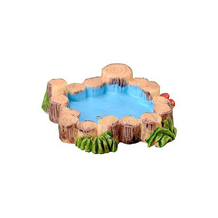 Mini Lago Miniatura Terrário Minijardim Bonsai