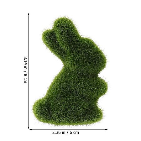 Mini coelho grama artificial Terrário Mini jardim Bonsai