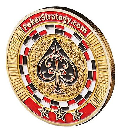 Moeda Poker - Protetor Carta- Protect Card - Nipe Espadas