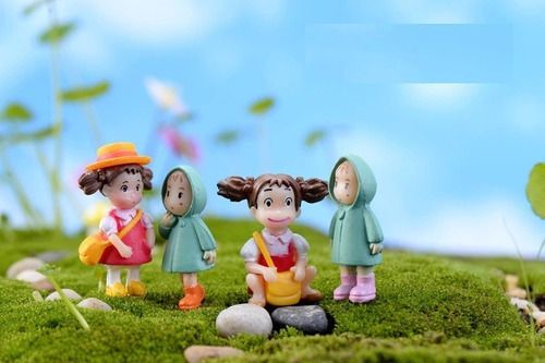 6 Meninas 3cm Terrário Mini Jardim Miniatura Maquete Micro