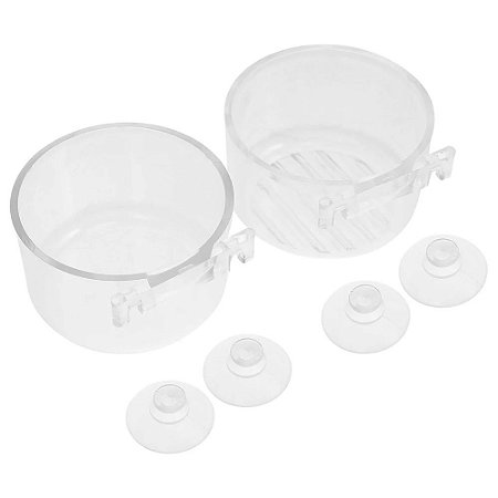 02 suporte alimentador alimento vivo e ração peixe aquário