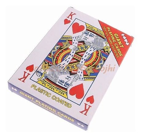 Jogo De Baralho  - Cartas Gigantes - 17,5cm X 12,5cm