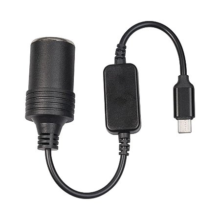 Adaptador Conversor 5v Tipo C  x 12v tomada carro barco 30cm