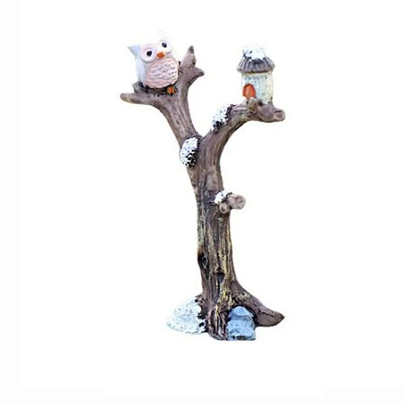 Miniatura arvore coruja terrario minijardim bonsai maquete