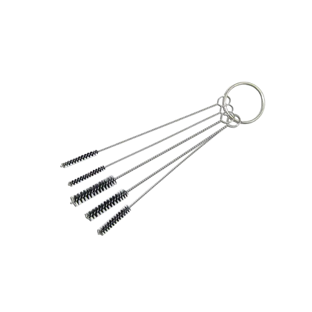 Kit 5 Mini Escovas Cilíndricas limpeza Multiuso (2 a 8mm)