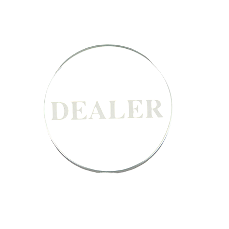 Botão Dealer Acrílico Premium Poker - Transparente 5,8cm