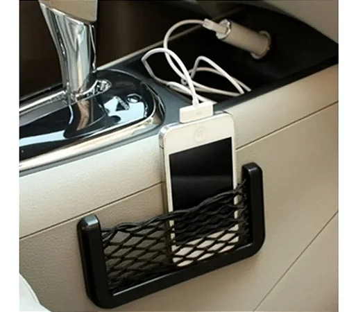 Cesto Porta Celular Objetos P/veiculo C/adesivo De Fixação