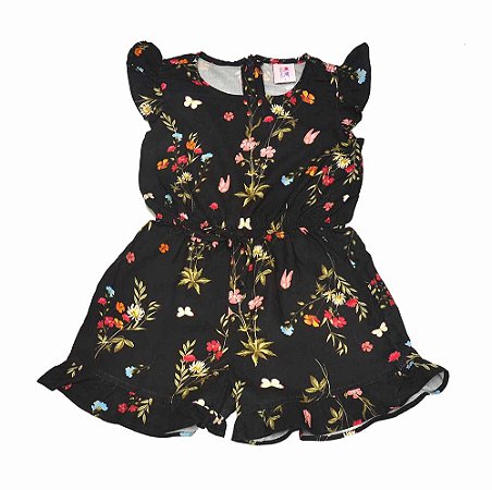 Macacão short floral