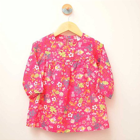 Vestido manga longa bicinhos
