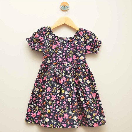 Vestido floral ombro-a-ombro
