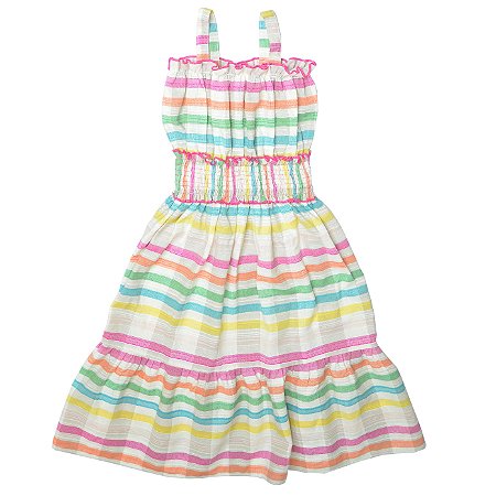 Vestido longo Listrado