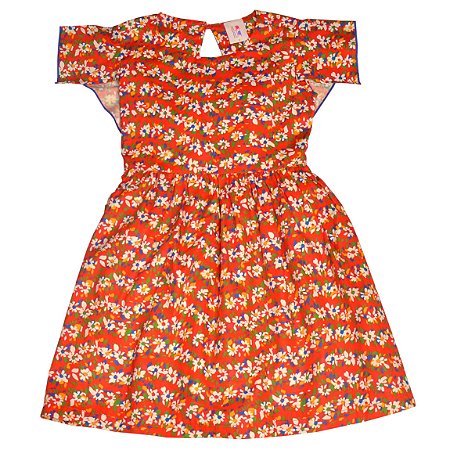 Vestido Babado Flores Liberty