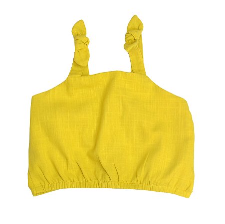Top cropped alças com lacinho 1