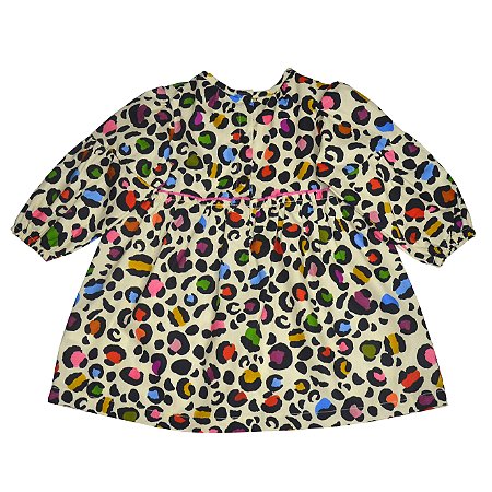 Vestido Manga Longa Dona Oncinha colorido