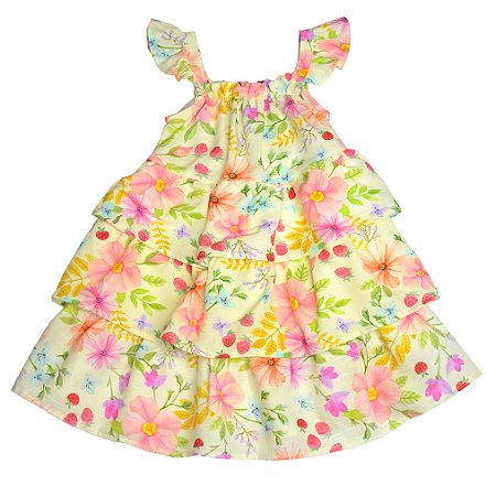 Vestido Floral Babados