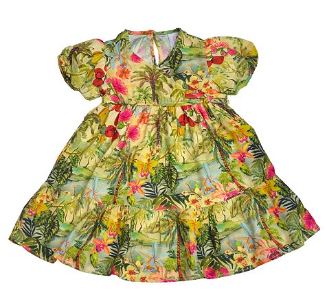 Vestido Mangas Balonê