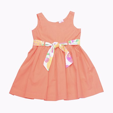 Vestido Cavado com Faixa Salada de Frutas