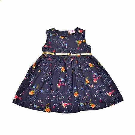 Vestido estampa floral com cinto