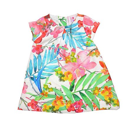 Vestido floral aquarelado