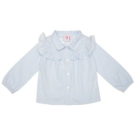 Camisa menina manga longa babadinho