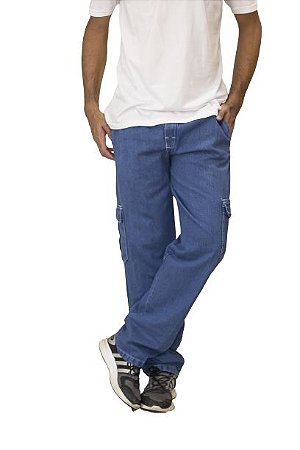 Calça Jeans-Pesado-Cargo- E Plus Size-Do P ao10G Cós (175cm) - Slagbaai |  Roupas Plus Size Masculino