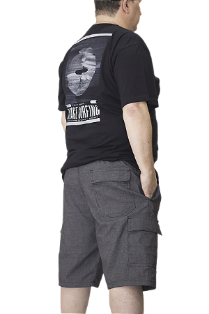 Bermuda Cargo Slagbaai e Plus Size Brim com Elastano Cintura de Elastico até (175cm)Ref 1030