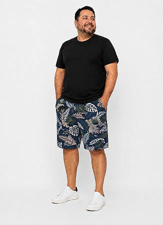 Short Microfibra-Tactel Estampado e Plus Size com Cintura de até (175cm) Ref 1029