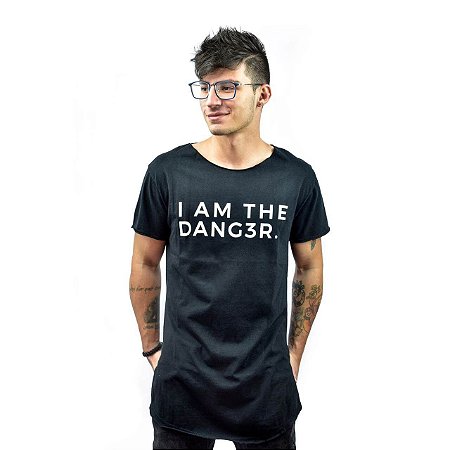 Camiseta Longline Black "I am the Dang3r" - Dang3r