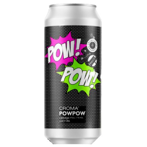 Cerveja Croma + Hoppy People PowPow Juicy IPA Lata - 473ml