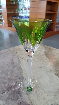 TAÇA ÁGUA  CRISTAL IMPERATTORE BY STRAUSS - COR VERDE CLARO - CX 1 PEÇA