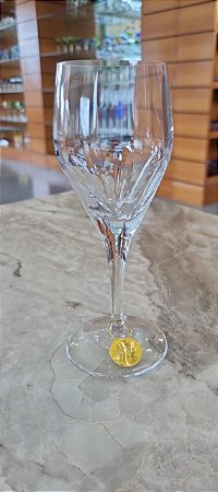 JOGO TAÇAS VINHO TINTO CRISTAL STRAUSS - LAPIDADO 065 - CX 6 PÇS