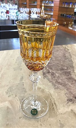 JOGO TAÇAS ÁGUA CRISTAL IMPERATTORE BY STRAUSS - COR AMARELO - CX 6 PCS