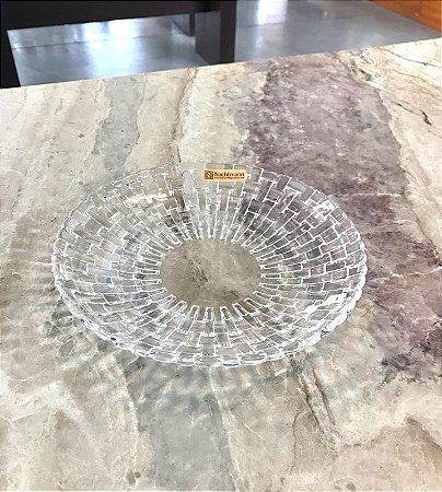 PRATO SALADA CRISTAL NACHTAMANN BOSSA NOVA 21 CM - CX 2 PÇS