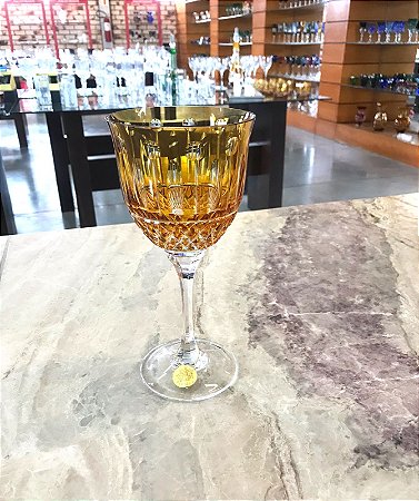 JOGO TAÇAS ÁGUA CRISTAL STRAUSS - COR AMARELO - CX 1 PC
