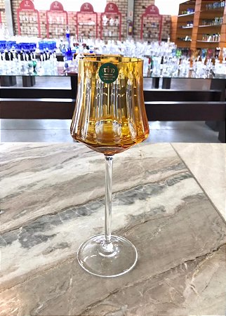 JOGO ÁGUA CRISTAL IMPERATTORE BY STRAUSS - COR AMARELO - CX 6 PCS