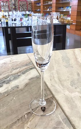 JOGO TAÇAS CHAMPAGNE CRISTAL IMPERATTORE BY STRAUSS - CX 6 PCS