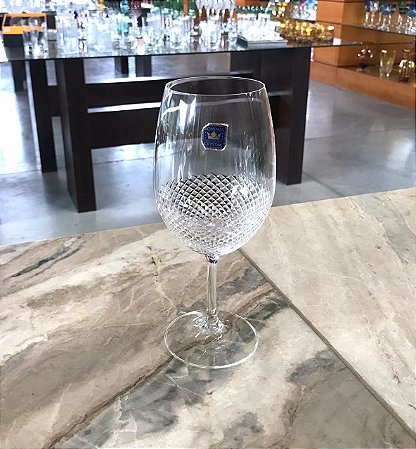 JOGO TAÇAS VINHO CRISTAL BOHEMIA - LAP 050  - CX 6 PÇS