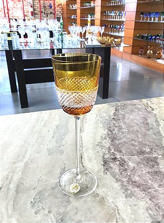 JOGO TAÇAS VINHO BRANCO CRISTAL STRAUSS - CORES SORTIDAS  - CX 6 PEÇAS