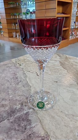 TAÇA ÁGUA CRISTAL IMPERATTORE BY STRAUSS - COR VERMELHO - CX 1 PEÇA