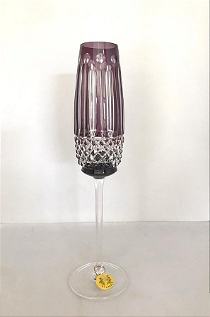 TAÇA CHAMPAGNE CRISTAL STRAUSS - COR AMETISTA - CX 1 PC