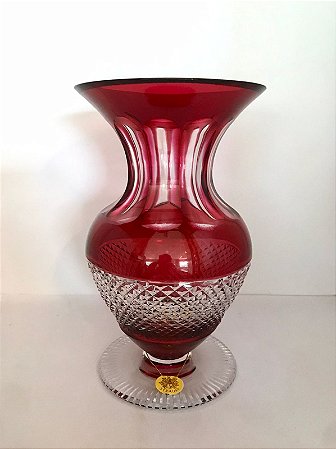 VASO DE CRISTAL STRAUSS - COR RUBI - CX 1 PÇ