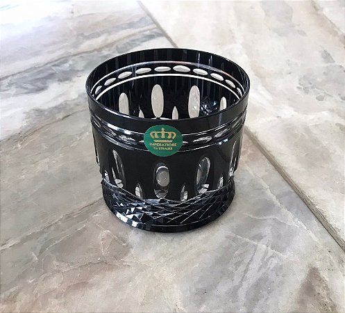 COPO WHISKY CRISTAL IMPERATTORE BY STRAUSS - COR PRETA- CX 1 PÇ