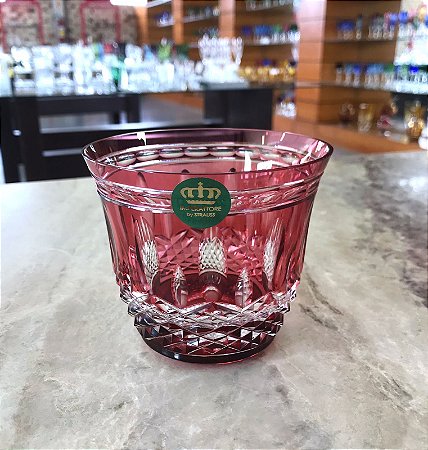 COPO WHISKY CRISTAL STRAUSS - COR RUBI - CX 1 PÇ