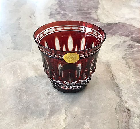 JOGO COPO WHISKY CRISTAL STRAUSS - COR VERMELHO - CX 6 PÇS